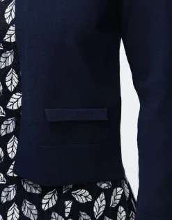 Christine Laure Gilets|Pulls*Boléro en maille marine