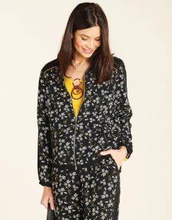 Christine Laure Casual|Vestes*Bombers imprimé noir