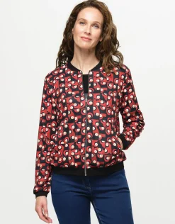 Christine Laure Casual|Vestes*Bombers imprimé rouge