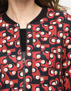 Christine Laure Casual|Vestes*Bombers imprimé rouge