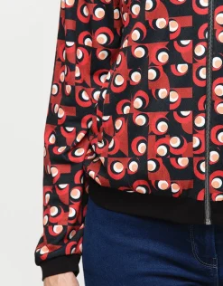 Christine Laure Casual|Vestes*Bombers imprimé rouge