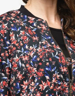 Christine Laure Casual|Vestes*Bombers noir feuillage