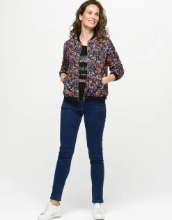 Christine Laure Casual|Vestes*Bombers noir feuillage