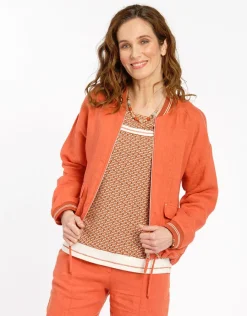 Christine Laure Casual|Vestes*Bombers orange100% Lin