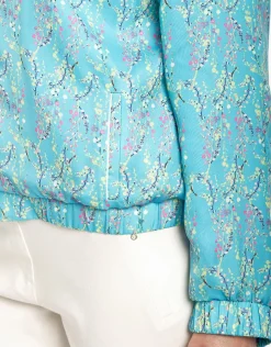 Christine Laure Casual|Vestes*Bombers turquoise imprimé