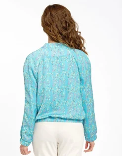 Christine Laure Casual|Vestes*Bombers turquoise imprimé