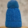 Christine Laure Accessoires*Bonnet pompon bleu