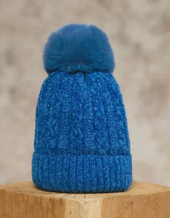 Christine Laure Accessoires*Bonnet pompon bleu