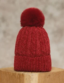 Christine Laure Accessoires*Bonnet pompon rouge