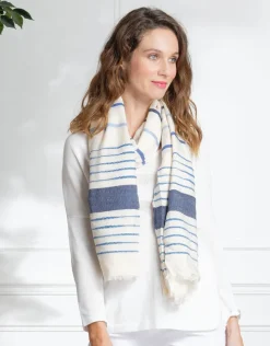 Christine Laure Accessoires*Cheche blanc marine