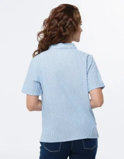 Christine Laure Chemisiers & Blouses|Hauts*Chemise coton rayé bleu