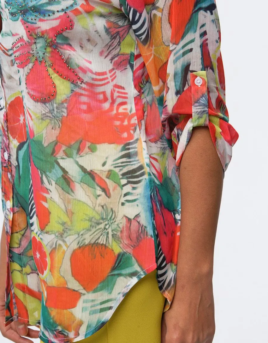 Christine Laure Chemisiers & Blouses|Hauts*Chemise en voile imprimé