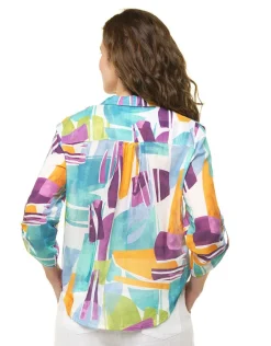 Christine Laure Hauts|Chemisiers & Blouses*Chemisier 100% coton bleu