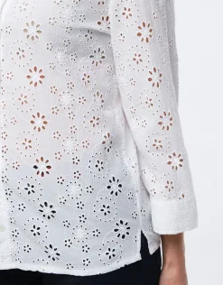 Christine Laure Chemisiers & Blouses|Hauts*Chemisier blanc broderie