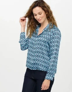 Christine Laure Chemisiers & Blouses|Hauts*Chemisier bleu pop