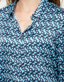 Christine Laure Chemisiers & Blouses|Hauts*Chemisier bleu pop