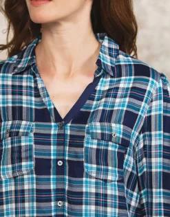 Christine Laure Chemisiers & Blouses|Hauts*Chemisier carreaux bleu