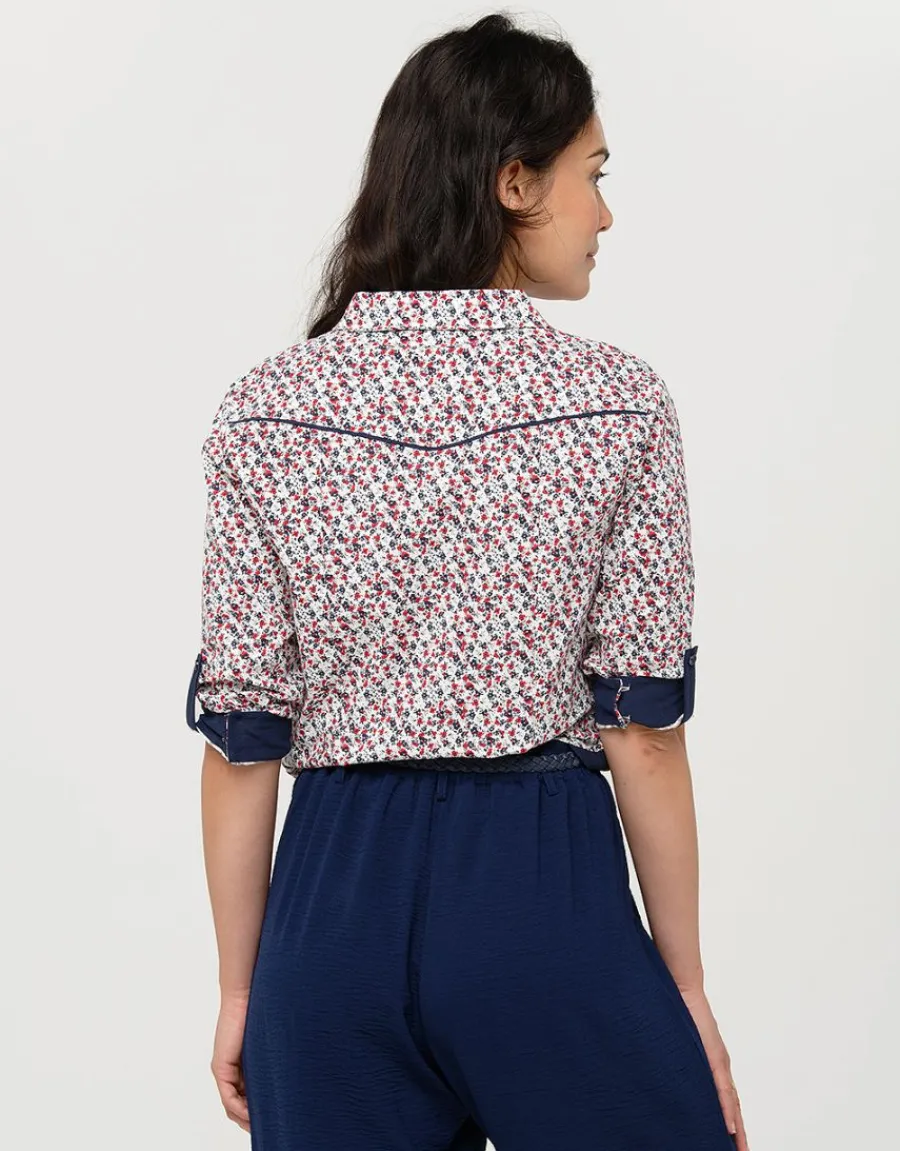 Christine Laure Chemisiers & Blouses|Hauts*Chemisier coton fleuri