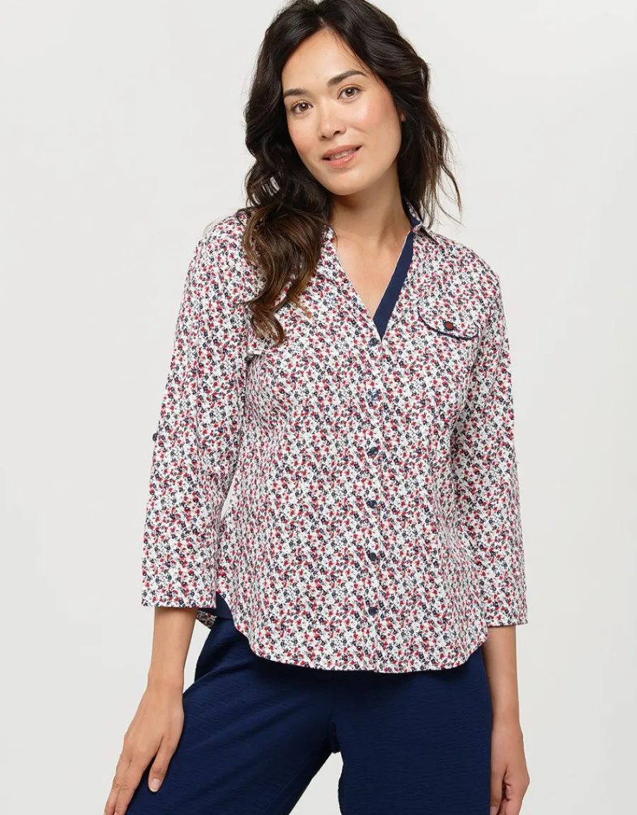 Christine Laure Chemisiers & Blouses|Hauts*Chemisier coton fleuri