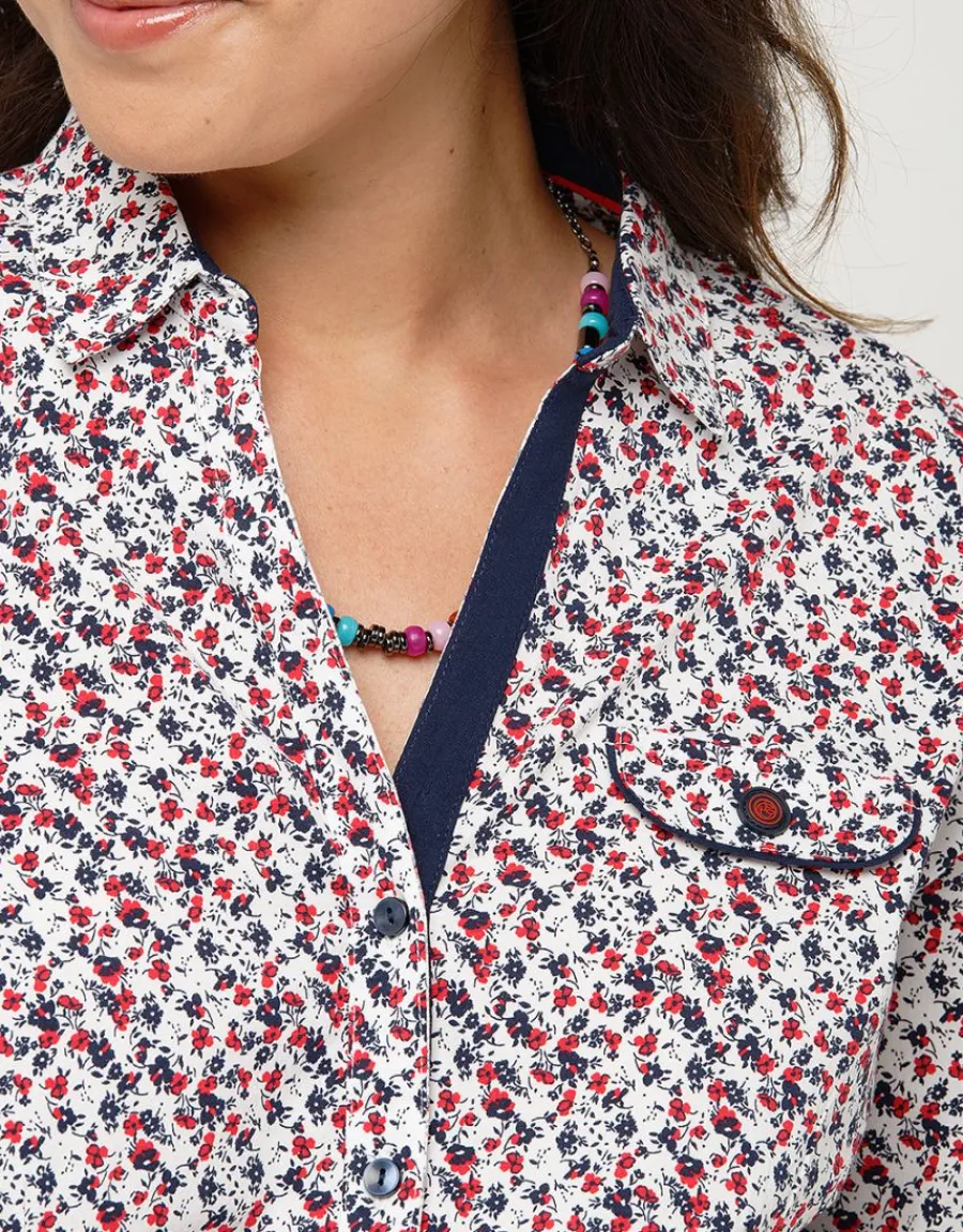 Christine Laure Chemisiers & Blouses|Hauts*Chemisier coton fleuri