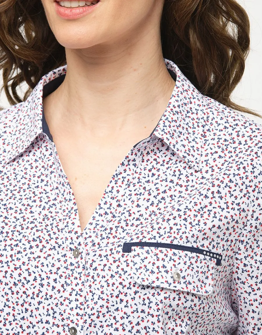 Christine Laure Chemisiers & Blouses|Hauts*Chemisier coton fleuri