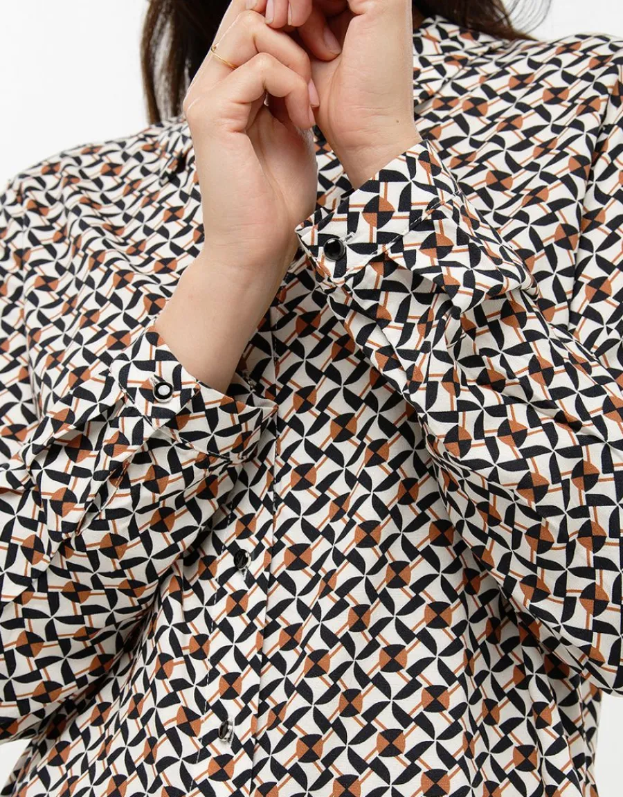 Christine Laure Chemisiers & Blouses|Hauts*Chemisier écru imprimé