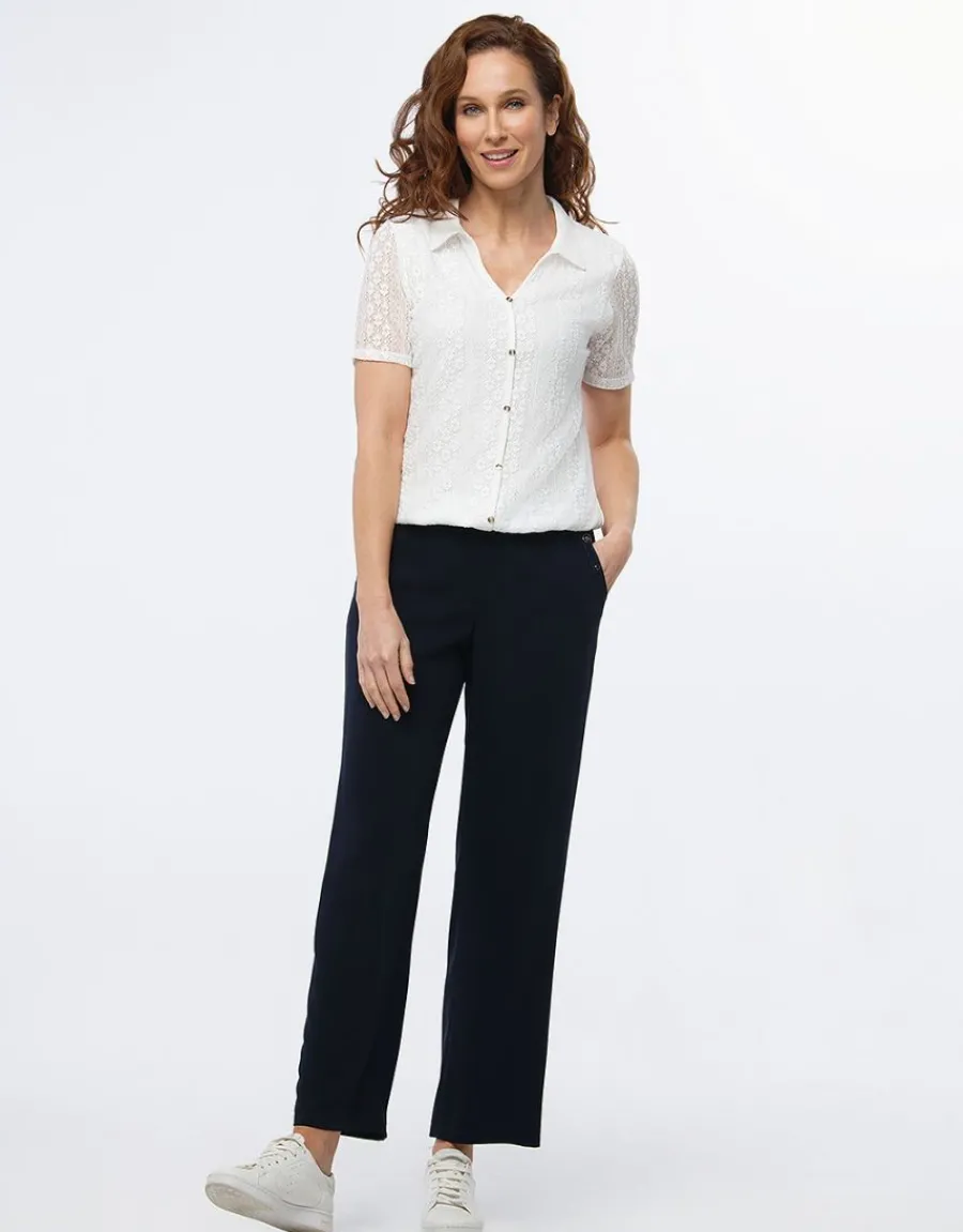 Christine Laure Chemisiers & Blouses|Hauts*Chemisier dentelle écru