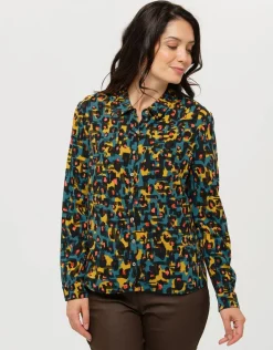 Christine Laure Chemisiers & Blouses|Hauts*Chemisier imprimé ocre