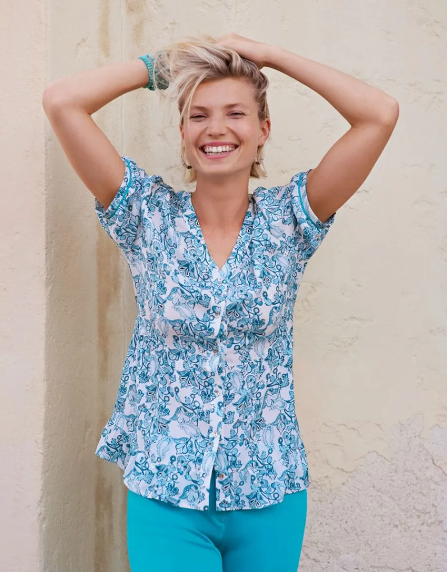 Christine Laure Chemisiers & Blouses|Hauts*Chemisier imprimé vert