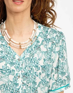 Christine Laure Chemisiers & Blouses|Hauts*Chemisier imprimé vert