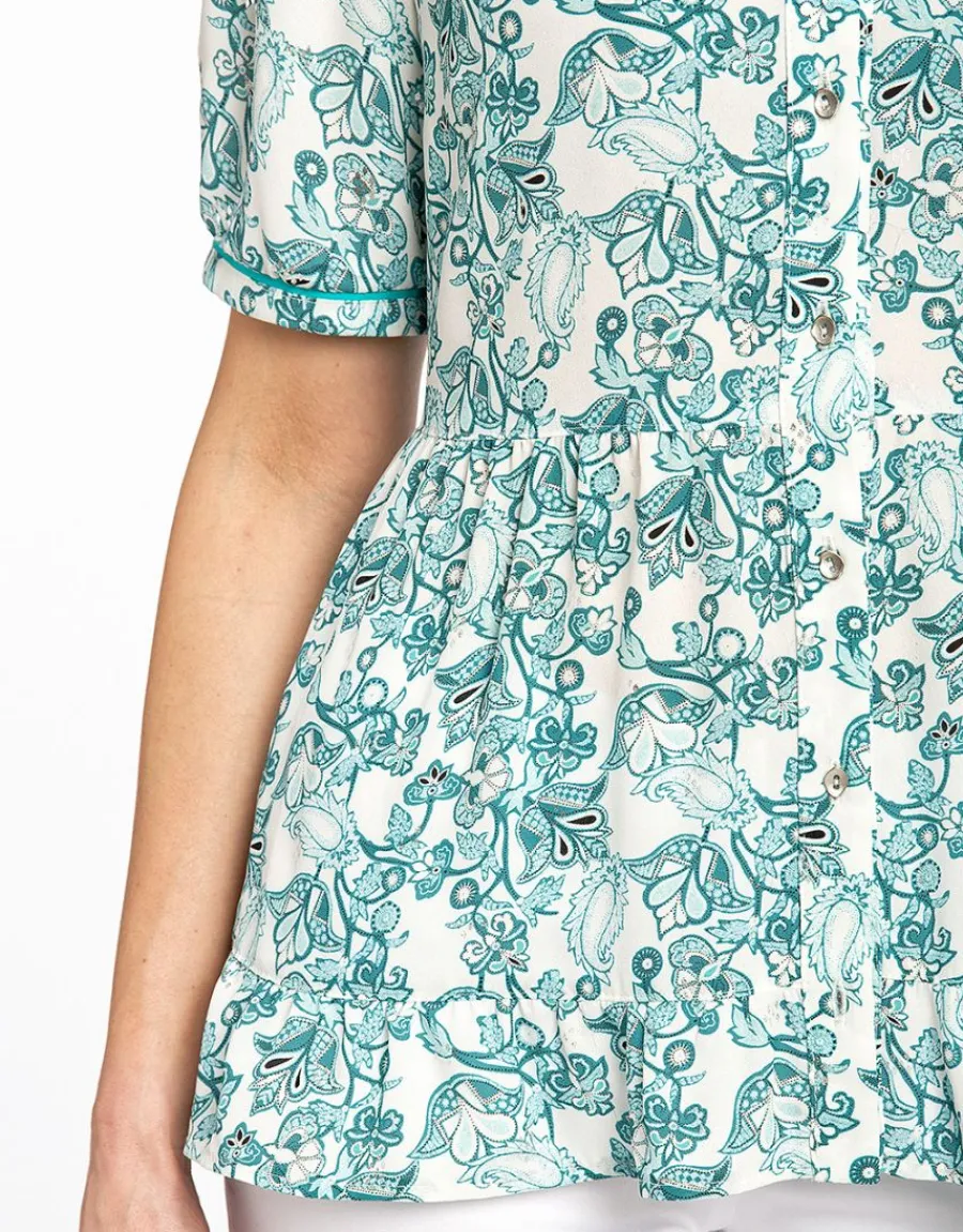 Christine Laure Chemisiers & Blouses|Hauts*Chemisier imprimé vert