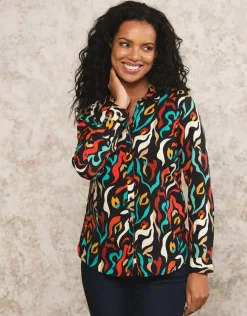 Christine Laure Chemisiers & Blouses|Hauts*Chemisier noir motif