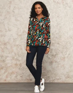 Christine Laure Chemisiers & Blouses|Hauts*Chemisier noir motif