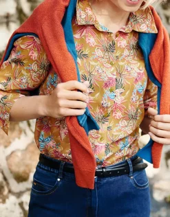 Christine Laure Chemisiers & Blouses|Hauts*Chemisier ocre fluide