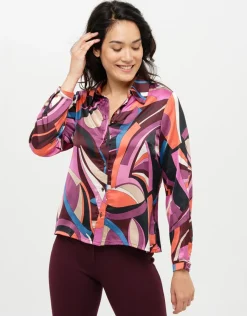 Christine Laure Chemisiers & Blouses|Hauts*Chemisier rose satiné