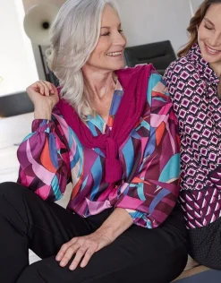 Christine Laure Chemisiers & Blouses|Hauts*Chemisier rose satiné