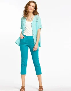 Christine Laure Chemisiers & Blouses|Hauts*Chemisier vert 100% lin