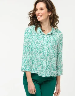 Christine Laure Chemisiers & Blouses|Hauts*Chemisier vert fleuri