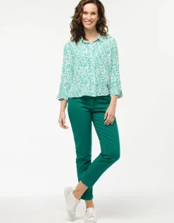 Christine Laure Chemisiers & Blouses|Hauts*Chemisier vert fleuri