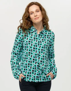 Christine Laure Chemisiers & Blouses|Hauts*Chemisier vert noir pop