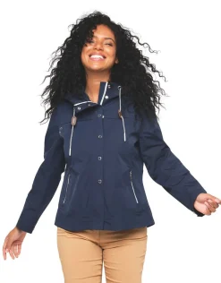 Christine Laure Parkas|Parkas*Ciré court bleu marine