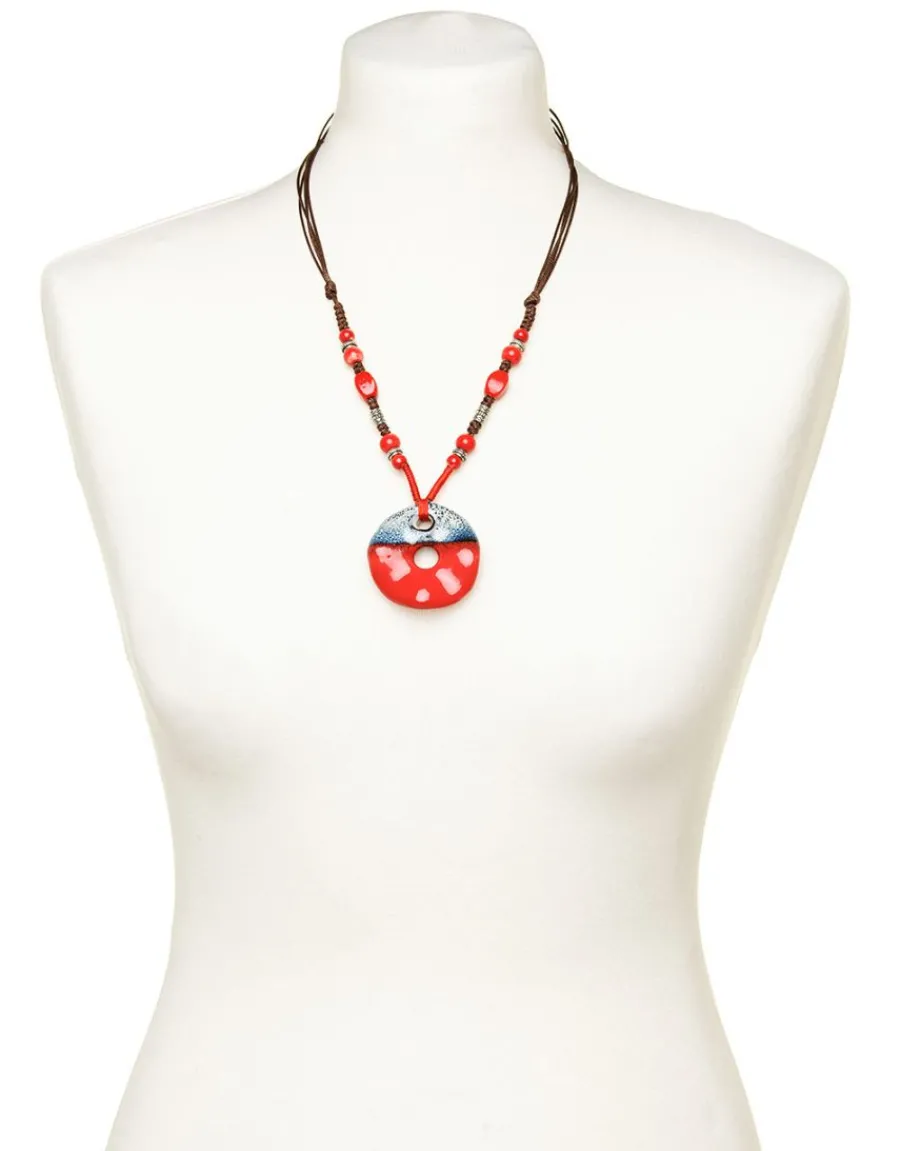 Christine Laure Bijoux|Accessoires*Collier céramique rouge