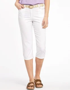 Christine Laure Pantacourts|Pantalons*Corsaire blanc stretch