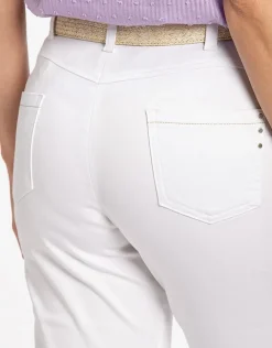 Christine Laure Pantacourts|Pantalons*Corsaire blanc stretch