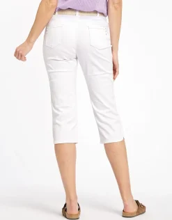 Christine Laure Pantacourts|Pantalons*Corsaire blanc stretch