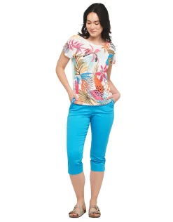 Christine Laure Pantacourts*Corsaire bleu ciel coton