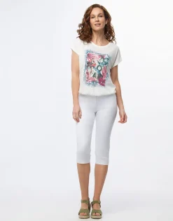 Christine Laure Pantacourts|Pantalons*Corsaire coton blanc