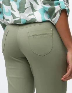 Christine Laure Pantacourts|Pantalons*Corsaire coton kaki