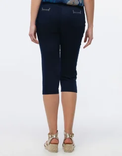 Christine Laure Pantacourts|Pantalons*Corsaire coton marine