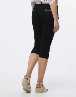 Christine Laure Pantacourts|Pantalons*Corsaire coton noir